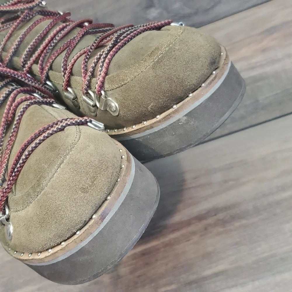 Free People Women Durango Moto Platform Combat Ankle shoes boot sz 41/11